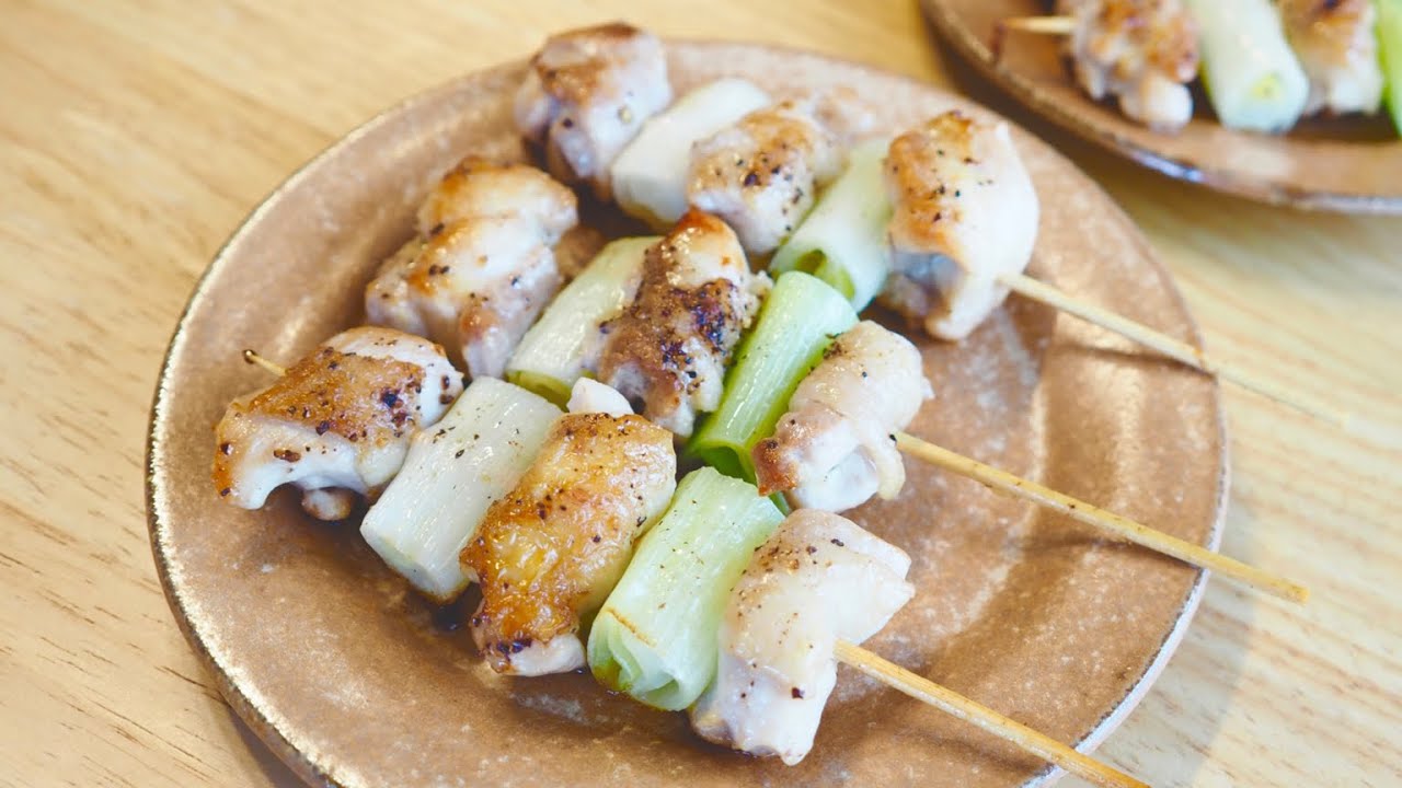 YAKITORI | Brochetas de Pollo con sal (やきとり) / Comida japonesa saludable【Receta】