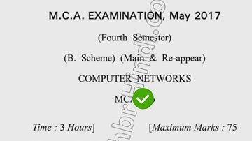 2017 Dcrust MCA 4th Sem Computer Networks Question Paper
