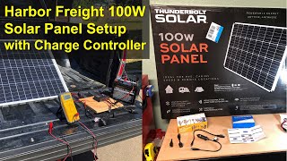 Harbor Freight 100W Solar Setup with Charge Controller 2021