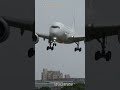 JAL Airbus A350-900 Storm Crosswind Crab Landing Technique #Shorts