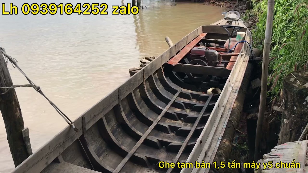 Bán ghe tam bản( đã cọc) 1,5 tấn máy y5 ngang 1.4 dài 9,2 chuẩn ghe sao núi lh 0939164252 giá 16tr.