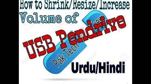 How to Shrink/Resize/Increase Memory USB Pendrive in Urdu/Hindi? || Shazib Ali || Pak Tech Crew