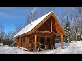 Off grid living in a simple log cabin daily life as a full time homesteader january 2024