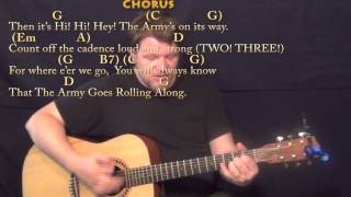 Miniatura del video "The Army Goes Rolling Along (Army Anthem) Strum Guitar Cover Lesson in G with Chords/Lyrics"