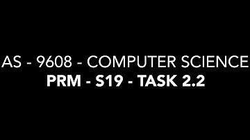 AS Pre-Release Material May/June 2019 - TASK 2.2 - Solution