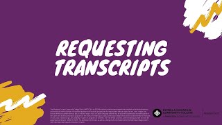 How to Request Transcripts