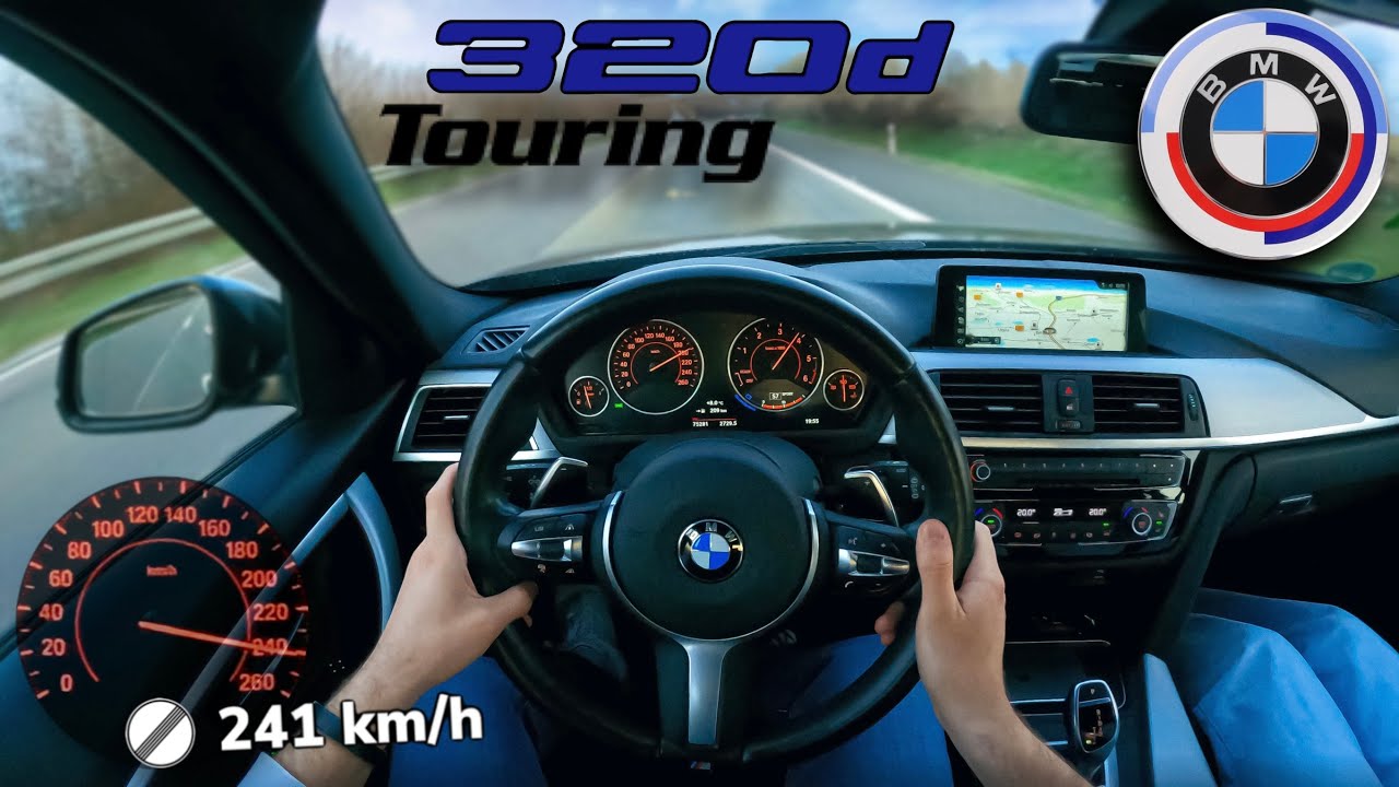 BMW 320d F31 Touring 190HP TOP SPEED DRIVE ON AUTOBAHN 