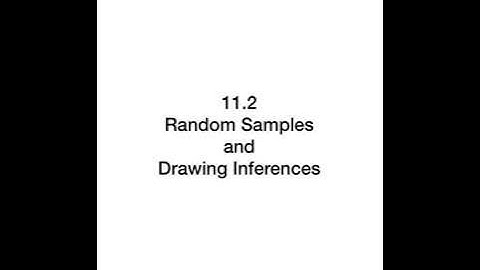 Math 7- 11.2 Random Samples and Drawing Inferences