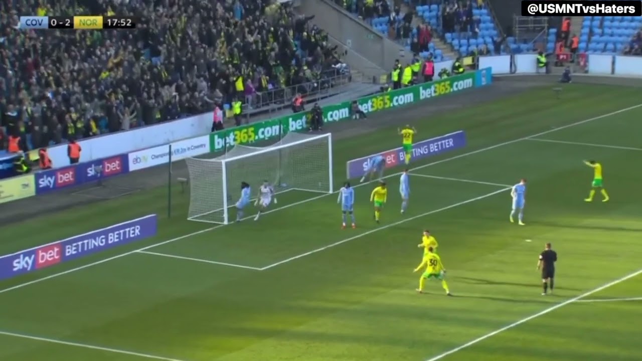Josh Sargent Goal - Norwich vs Coventry 1/21/23
