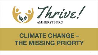 Thrive Amherstburg - Climate Change - The Missing Priority