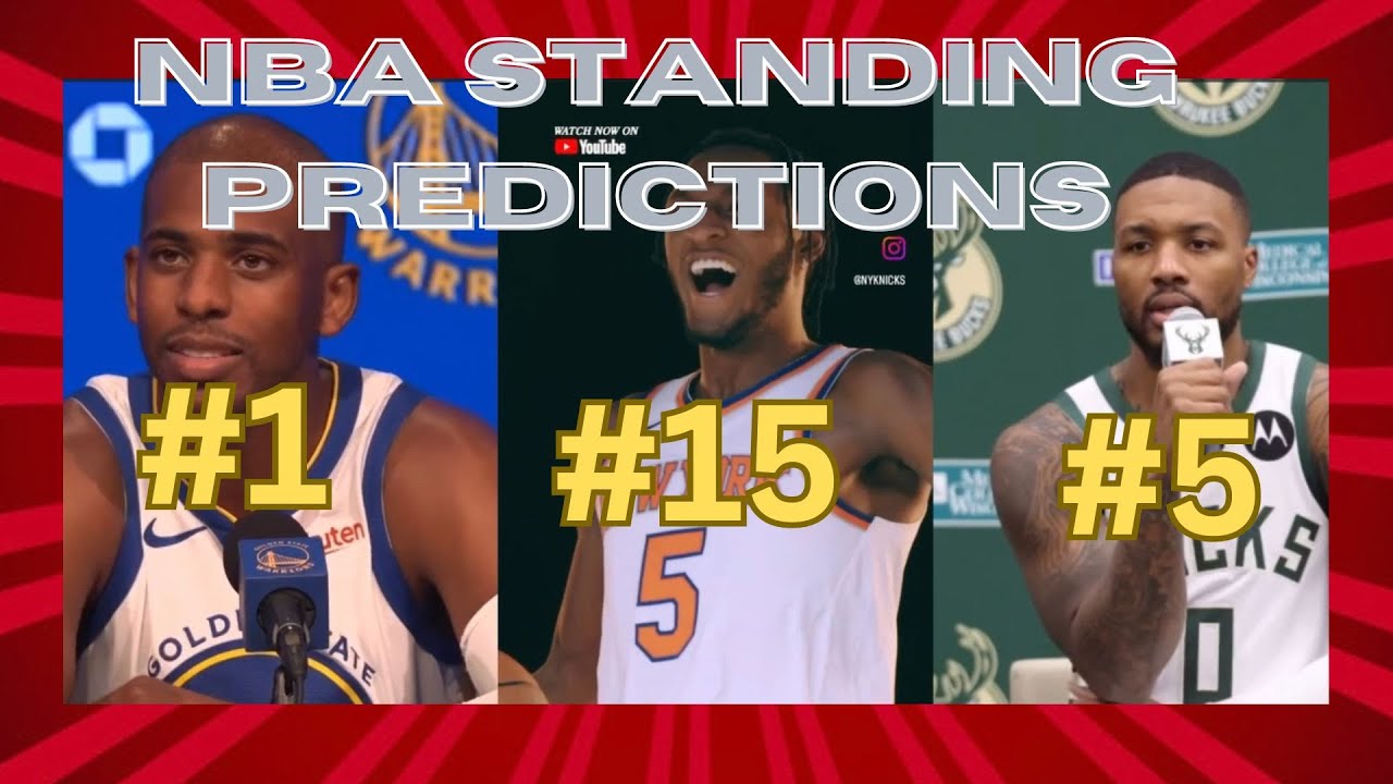 2024 NBA STANDINGS PREDICTIONS WEST & EAST YouTube