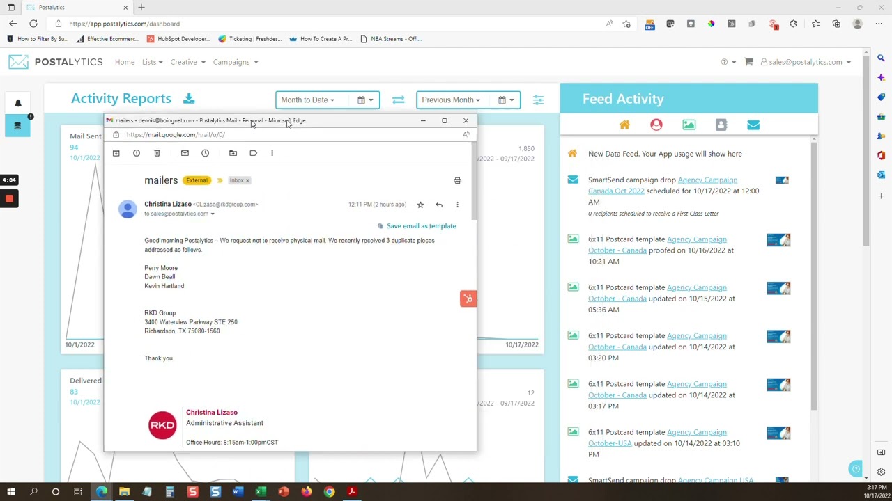 Postalytics Quick Hit Video - Search Contacts Across Mailing Lists And Delete