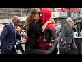 Spiderman filming with Zendaya and Tom Holland!