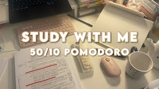 study with me live in the evening: 4 hours (real sounds, no music, 50/10 pomodoro technique) 🌷