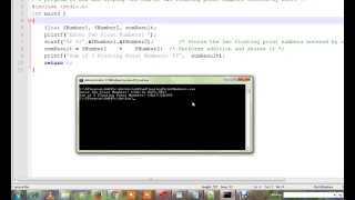 C PROGRAM  HOW TO ADD TWO  FLOATING POINT NUMBERS DEMO