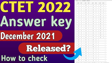 ctet answer key 2022 | ctet december 2021 answer key kaise dekhe