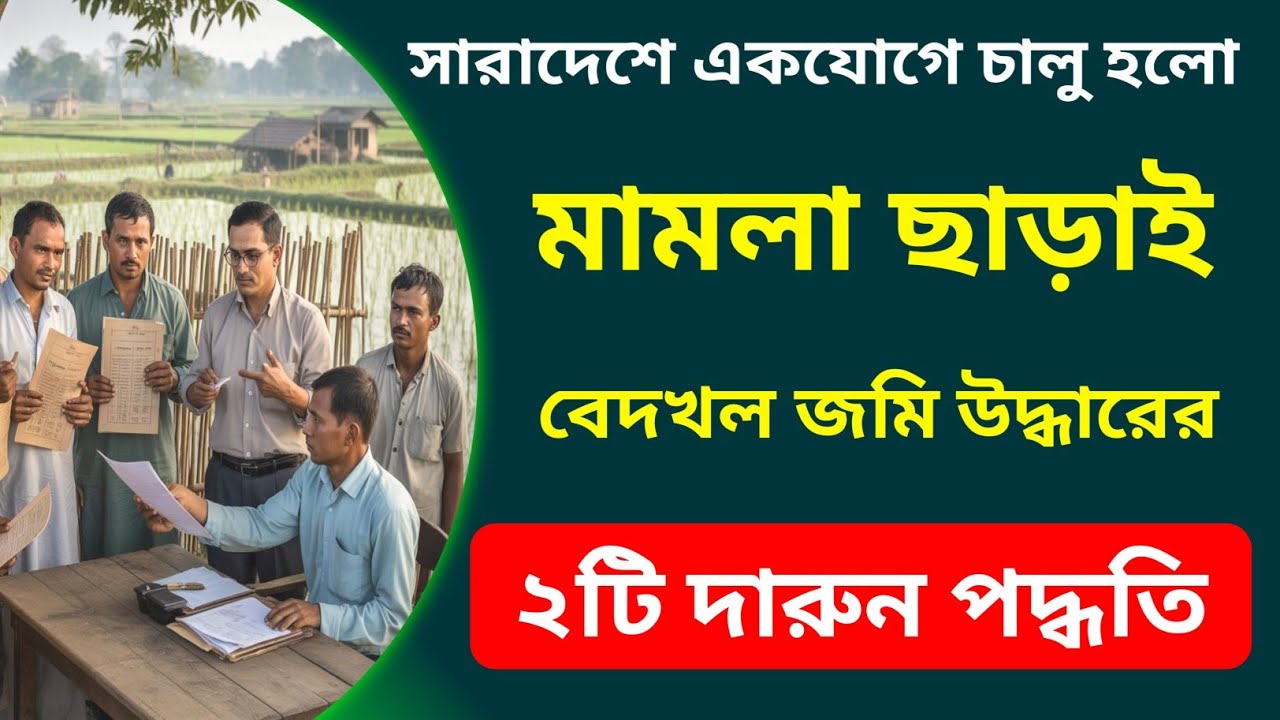 সারাদেশে চালু হলো মামলা ছাড়াই বেদখল জমি উদ্ধারের ২টি দারুন পদ্ধতি 