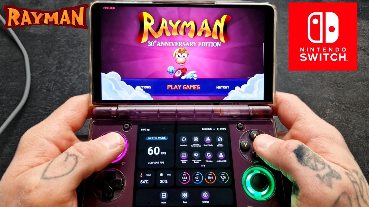 Rayman: 30th Anniversary Edition (Nintendo Switch) - Ayn Thor Gameplay 