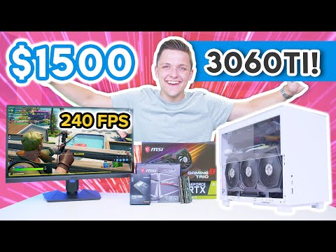 $1500 RTX 3060Ti Gaming PC Build 2021! [Ryzen 5 5600X, Lian Li Q58 u0026 Gaming Benchmarks!]