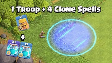 1 Troop 4 Clone Spells | Clash of Clans
