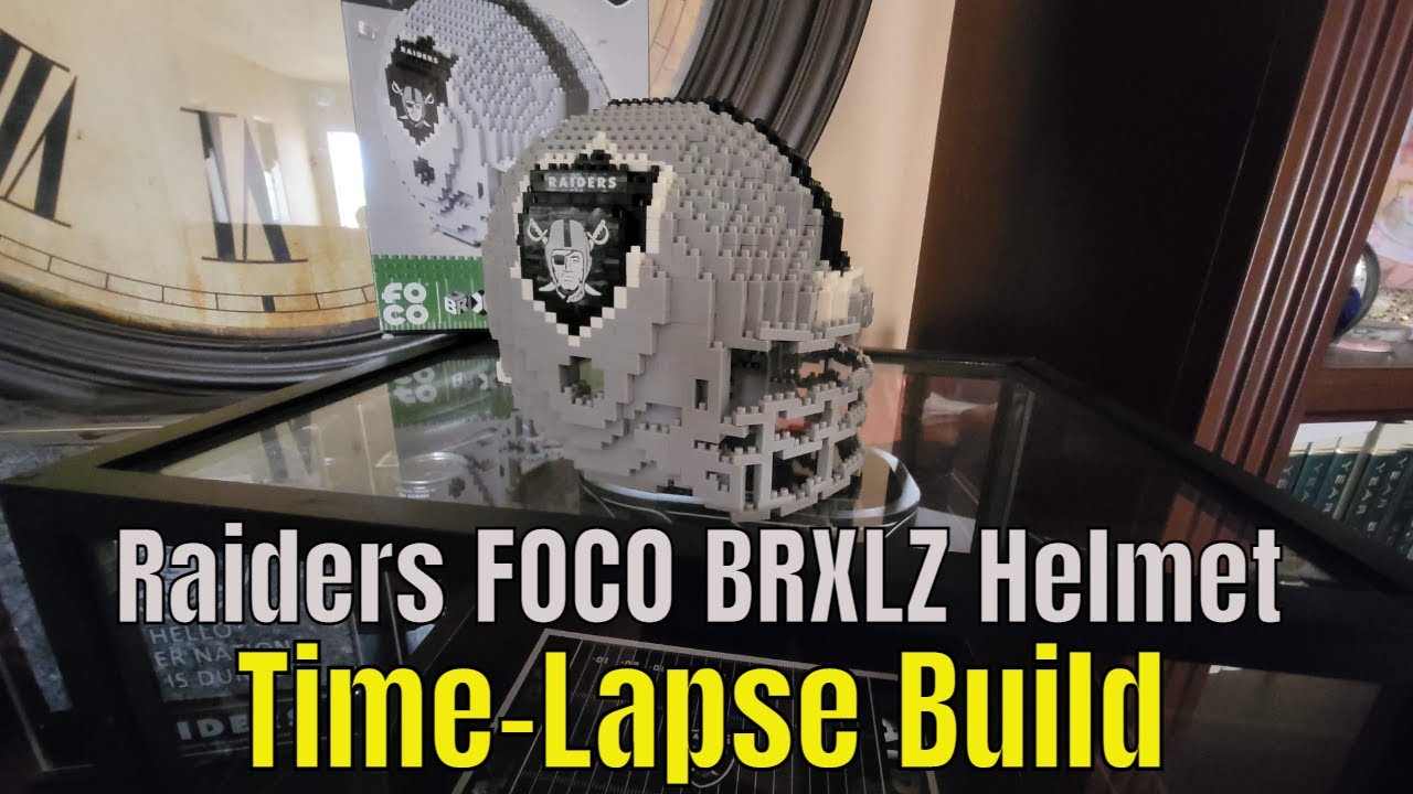 brxlz football helmet Tampa Bay Buccaneers Replica Mini FOCO 1391 pieces Las Vegas Raiders Team Helmet