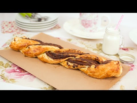 Nutella Puff Pastry Braid - Easy Chocolate Puff Pastry Dessert Recipe