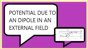 Potential energy of a dipole in an external field