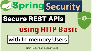 Spring Security - Secure REST APIs with HTTP Basic and In-memory Users