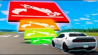 Small to GIANT PADS vs Car in BeamNG Drive screenshot 3