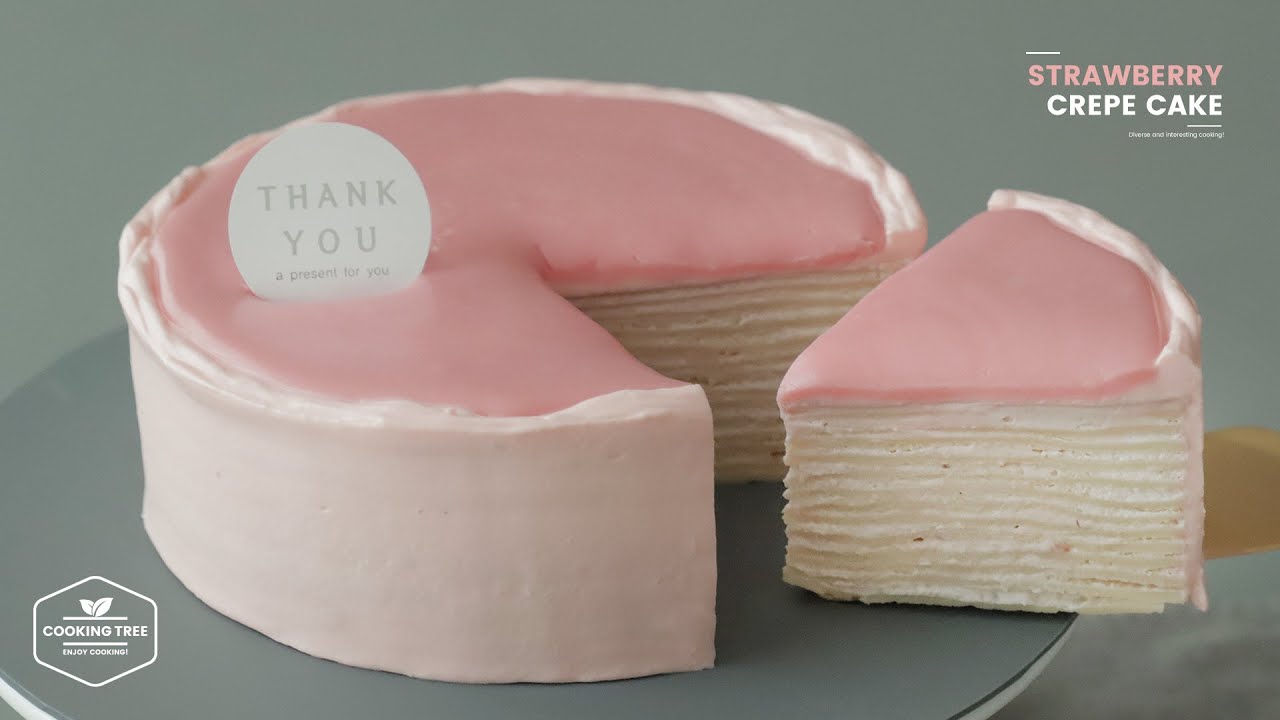 딸기 크레이프 케이크 만들기 : Strawberry Crepe Cake Recipe | Cooking tree