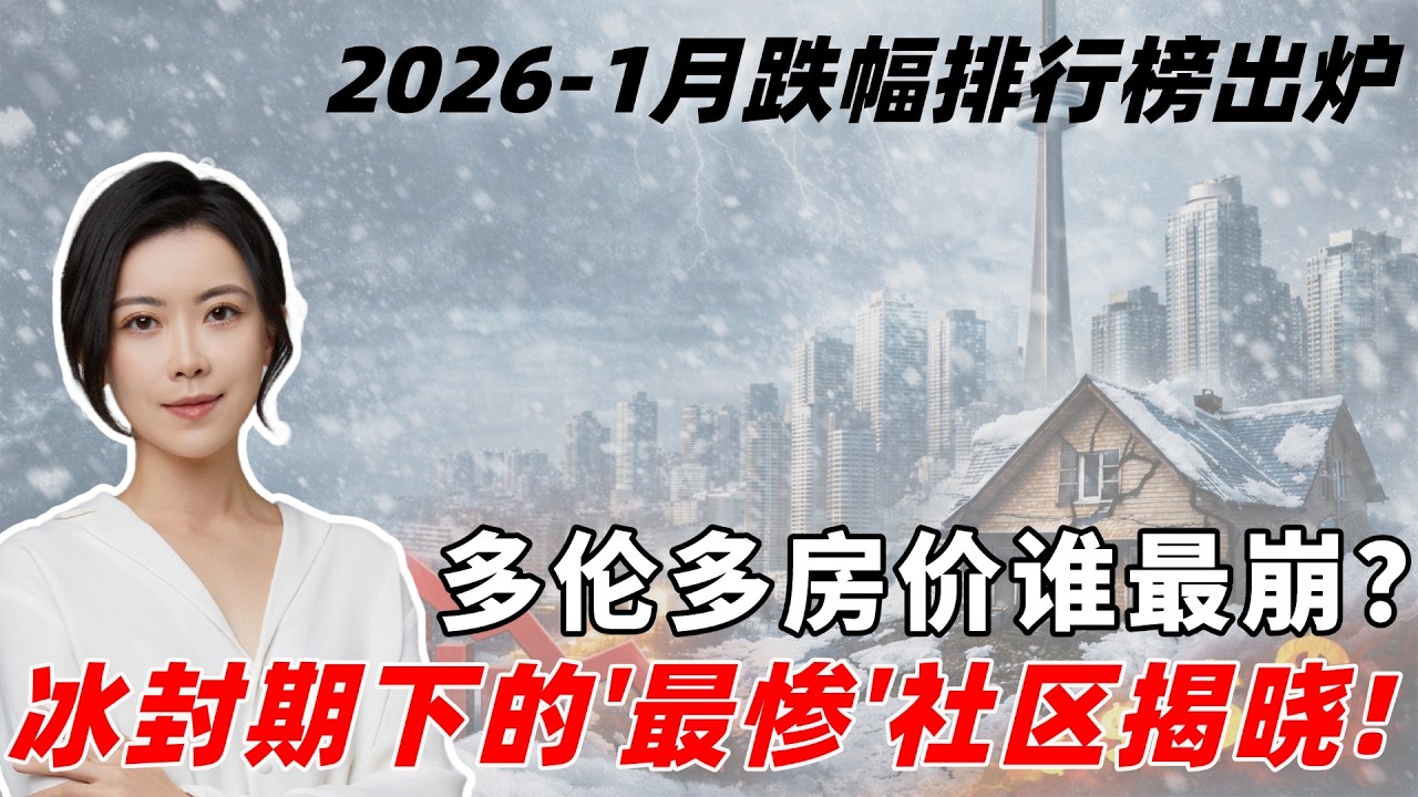 2026-1月跌幅排行榜出炉 | GTA房价谁最崩？冰封期下的“最惨”社区揭晓！