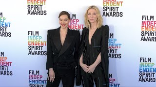 Aubrey Plaza and Cate Blanchett 2023 Film Independent Spirit Awards Blue Carpet