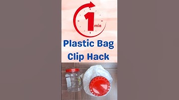 Plastic Bag Clip Hack #shorts #bestoutofwaste #pastic #oneminute #onepiece