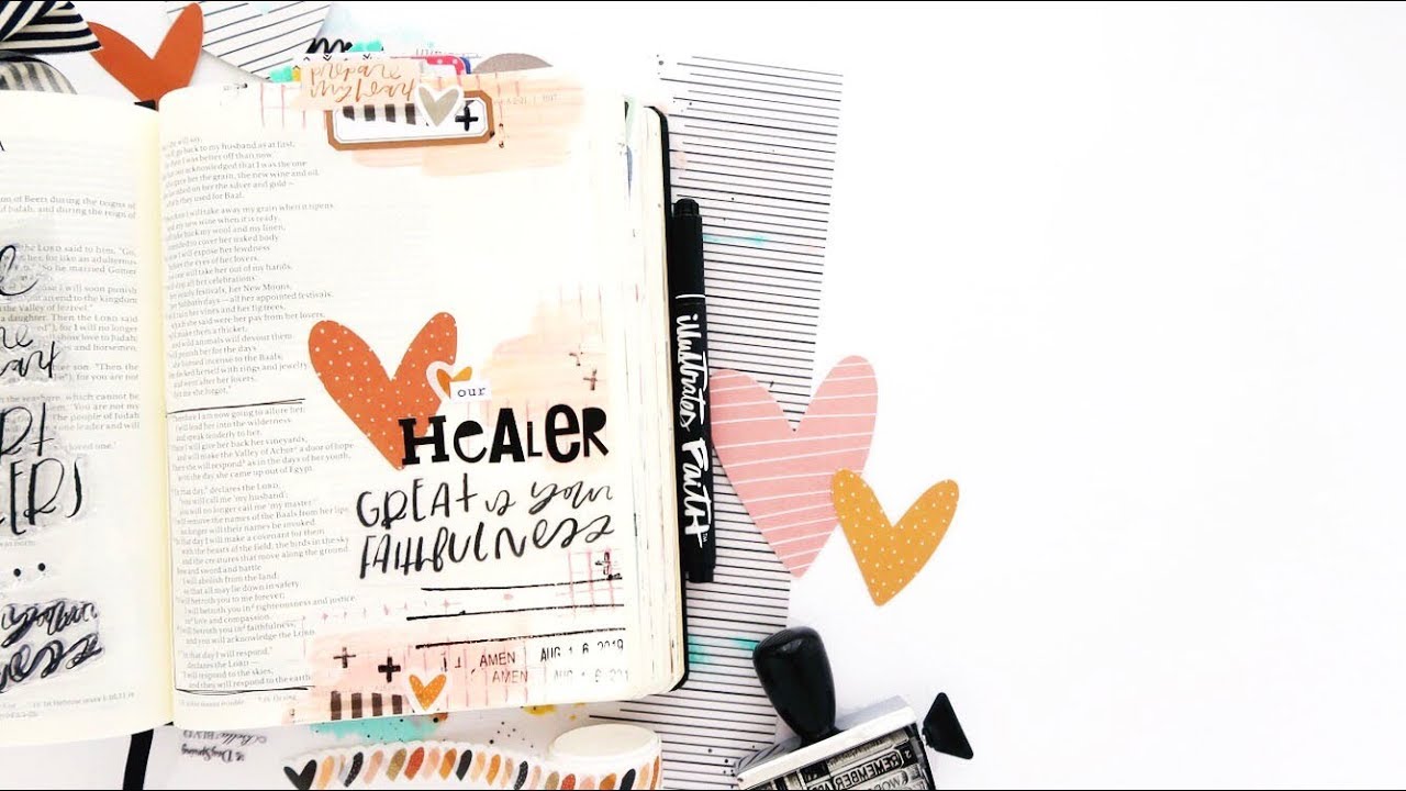 Heart Layers | Bible Journaling process Video - YouTube
