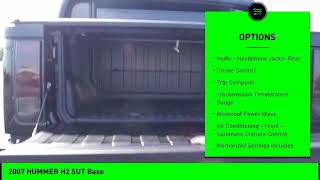 2007 HUMMER H2 SUT Base Used 105015 Base Sport Utility 4 Door Hummer