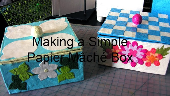 3 Round Nesting Paper Mache Boxes - Largest 14.5x7.5cm | Papier Mache Boxes