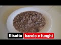 Risotto barolo e funghi (Risotto de barolo y setas).