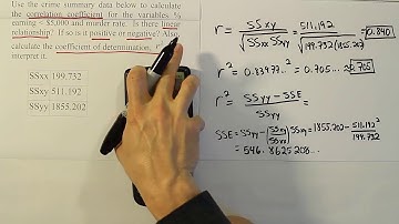 Calculating the Coefficient of Determination & Interpreting the Results, Problem 1