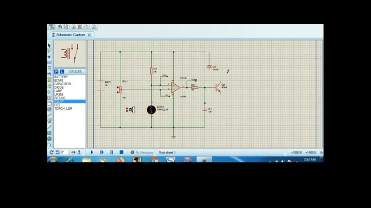 Contoh Rangkaian Comparator menggunakan aplikasi Proteus YouTube