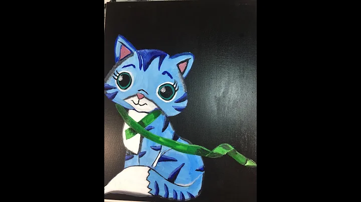 Easy Beginners Acrylic Painting Tutorial of a Blue...
