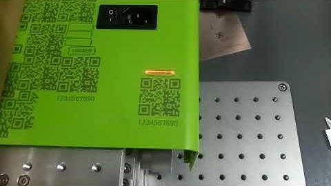 qr code marking on plastic by fiber laser marking machine الألي