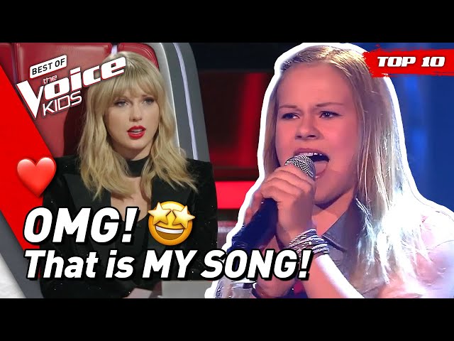 TOP 10 | BEST TAYLOR SWIFT covers in The Voice Kids (part 2)! 😍 class=