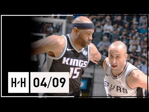 Manu Ginobili Full Highlights Spurs vs Kings (2018.04.09) - 17 Pts, 6 Reb, 5 Ast off the Bench!