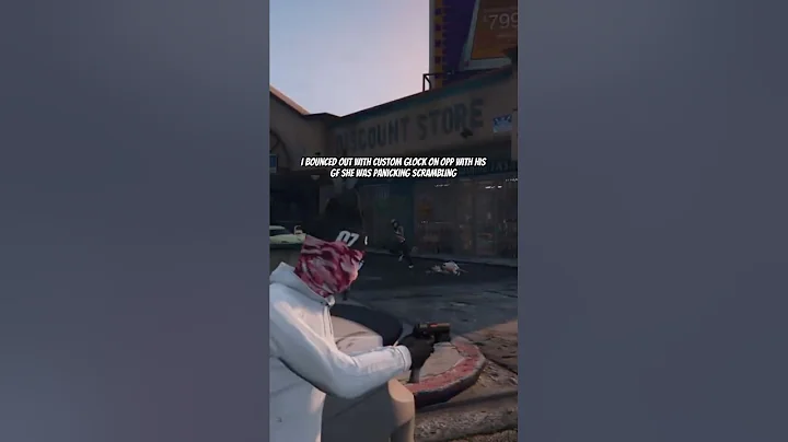 I bounced out with custom Glock on opp with his gf she was panicking scrambling  | GTA 5 online