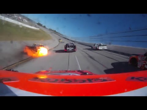 2022 Chevy Silverado 250 - Jordan Anderson fire and crash