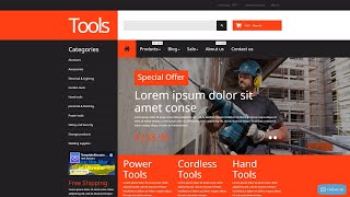 Tools & Equipment Responsive Shopify Theme by RockThemes Website Template - 55111