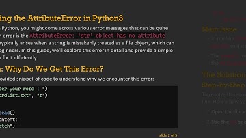How to Fix AttributeError: 