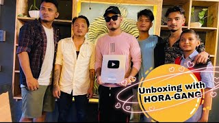 Unboxing silver play button in hometown ..ft horaa team