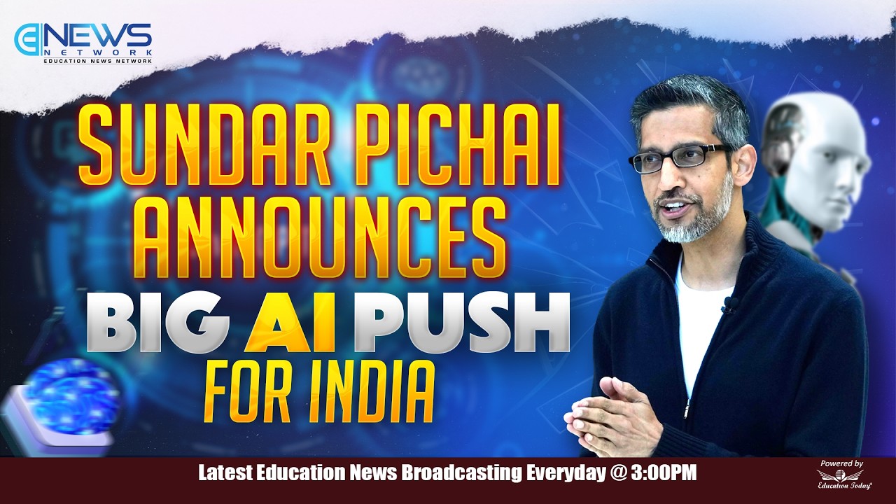 Sundar Pichai Launches Google AI Certificate to Strengthen India-US Tech Ties |Top 5 Education News.