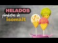 Piruletas de isomalt con forma de helado